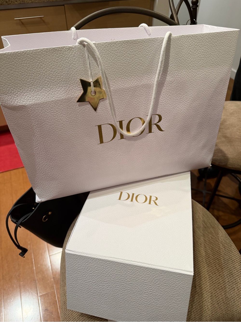 Dior White bag, star and box